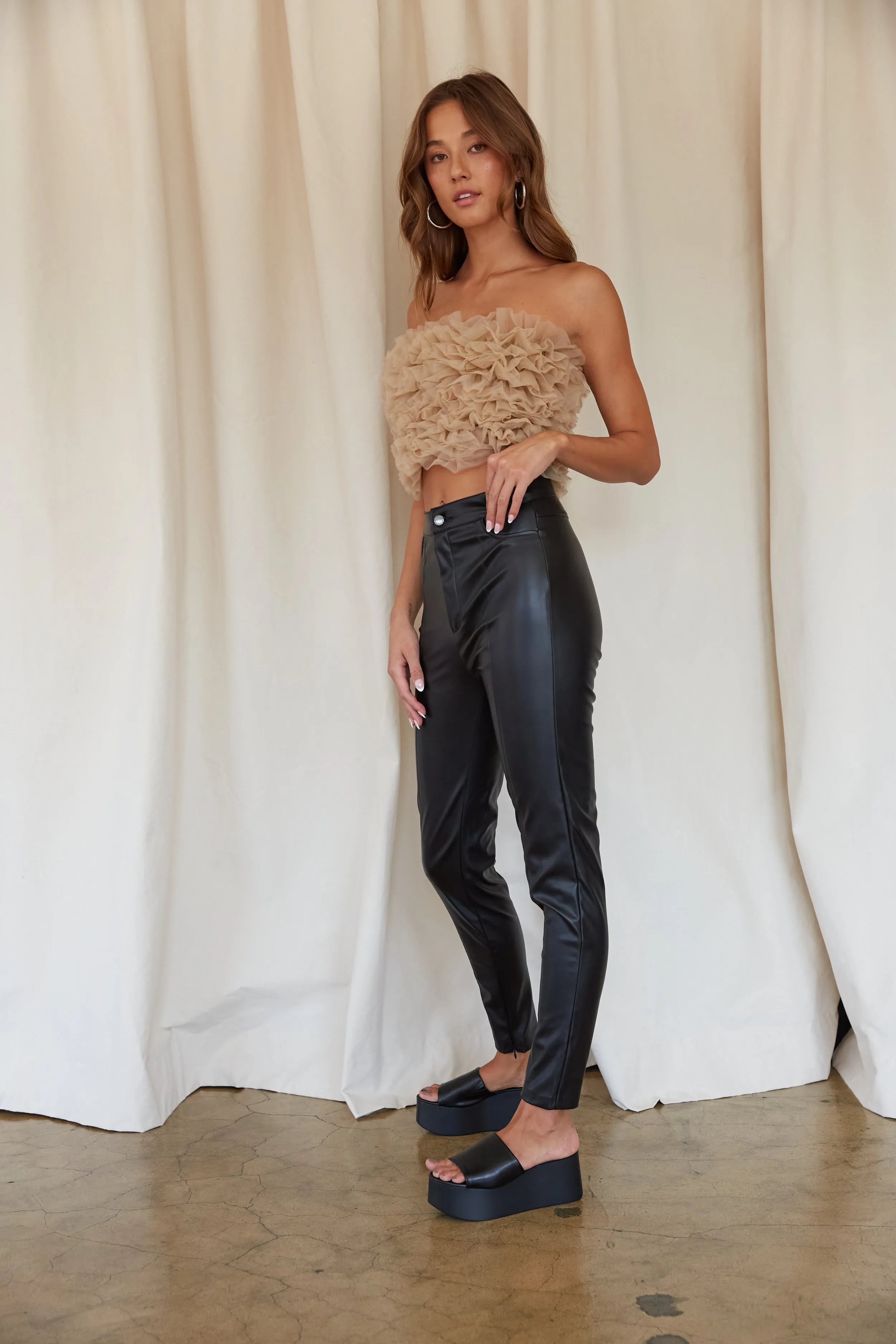 Kenny High-Rise Skinny Faux Leather Pants