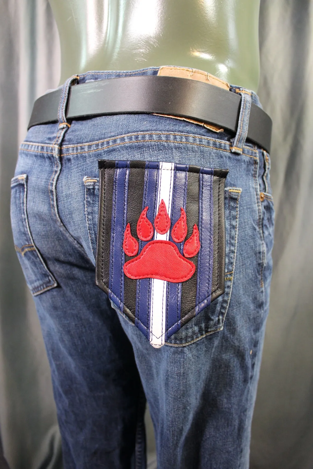 Leather Bear Pocket Flag