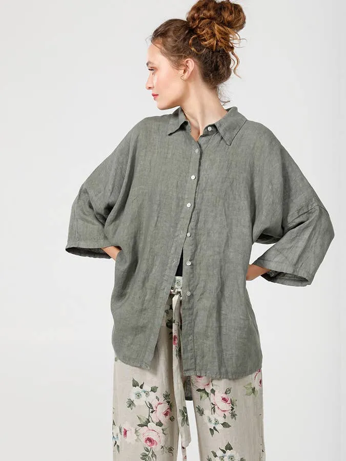 Linen Teddy Shirt - natural