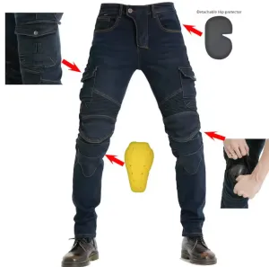 Men's Kevlar Armored Motorcycle Riding Jeans