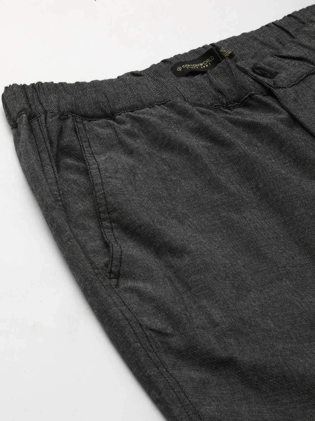 Men's Slate Cotton Regular Fit Pant