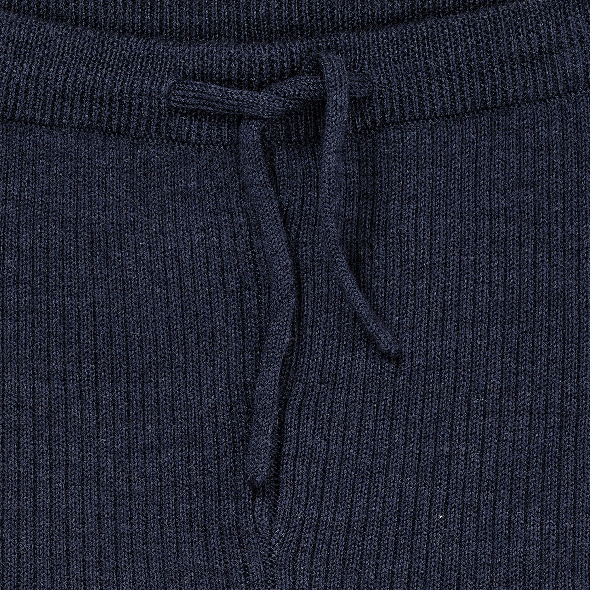 MERINO CLASSIC RIB LEGGINGS W. DRAWSTRINGS - NAVY