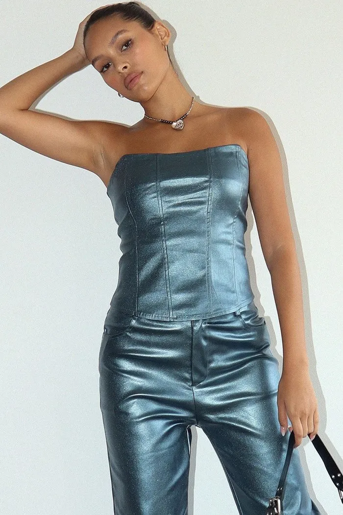 Metallic Moment Corset Top