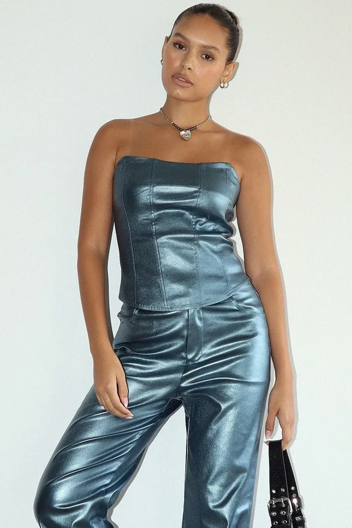 Metallic Moment Corset Top