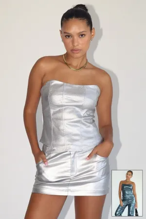 Metallic Moment Corset Top