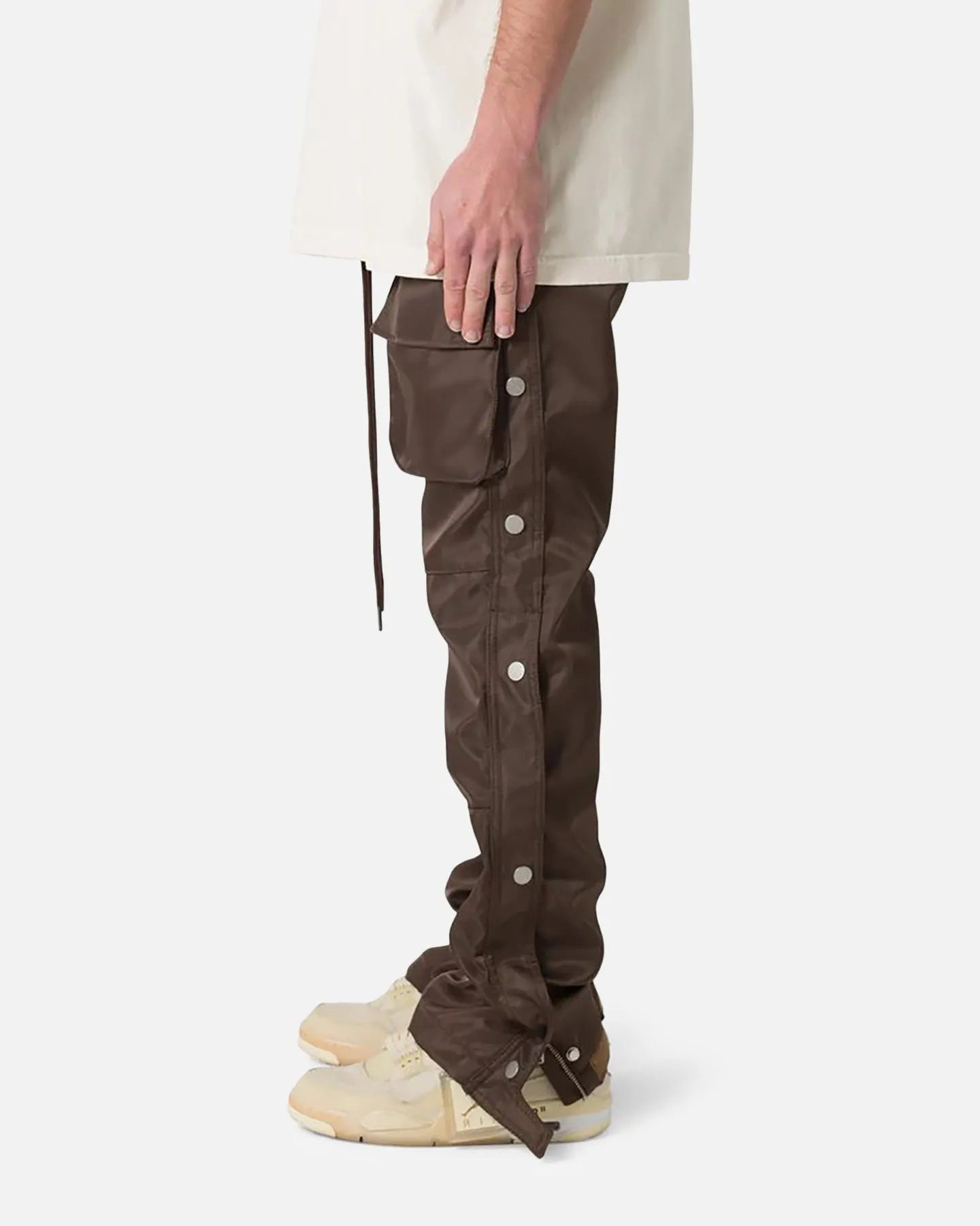 MNML Snap Front Cargo Pants Brown