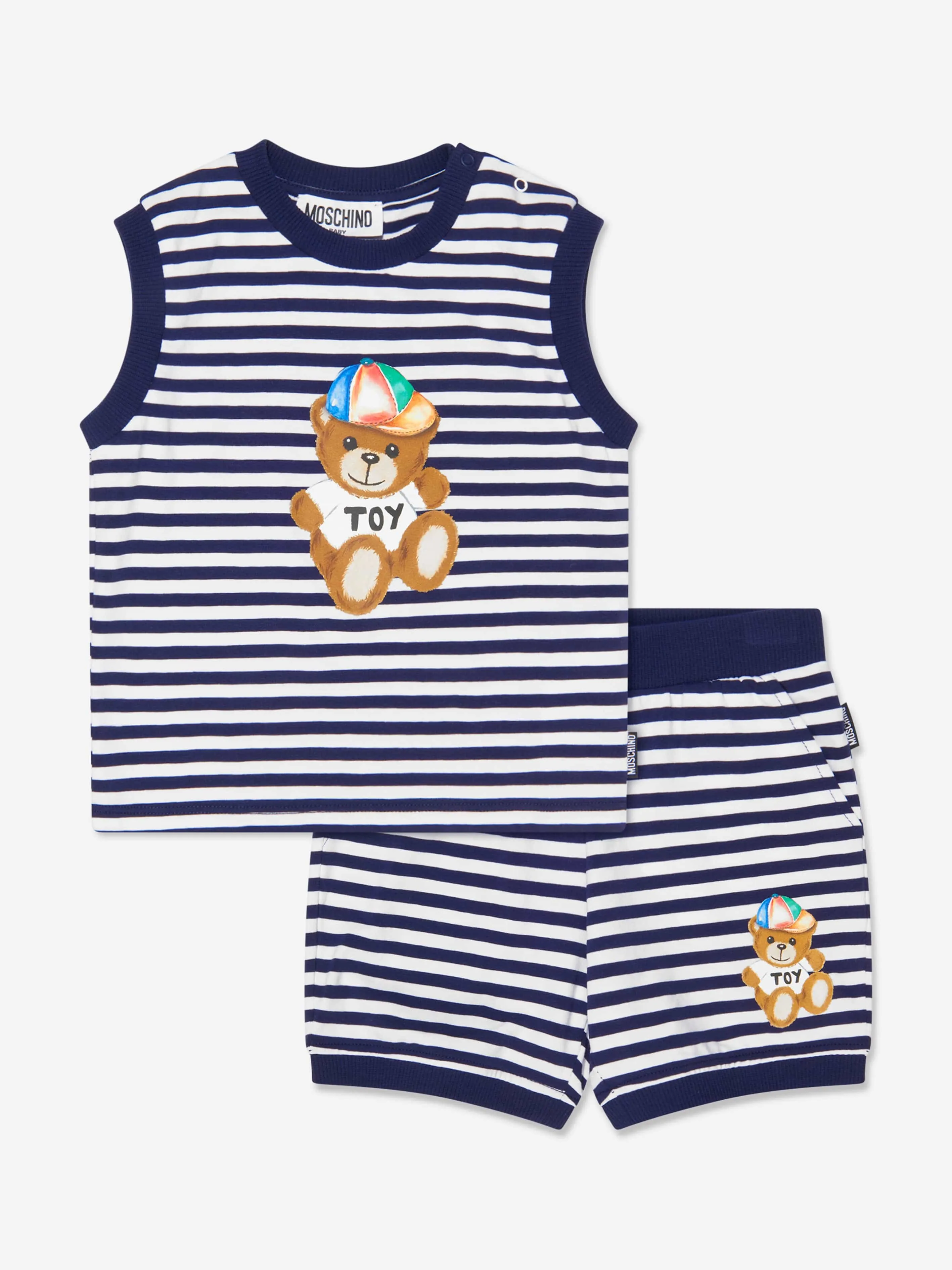 Moschino Baby Boys Tank Top And Shorts Set in Navy