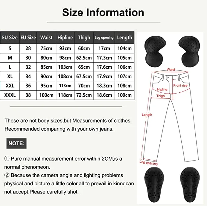 Motorcycle Riding Jeans Kevlar Motorbike Racing Pants with Removable Armored