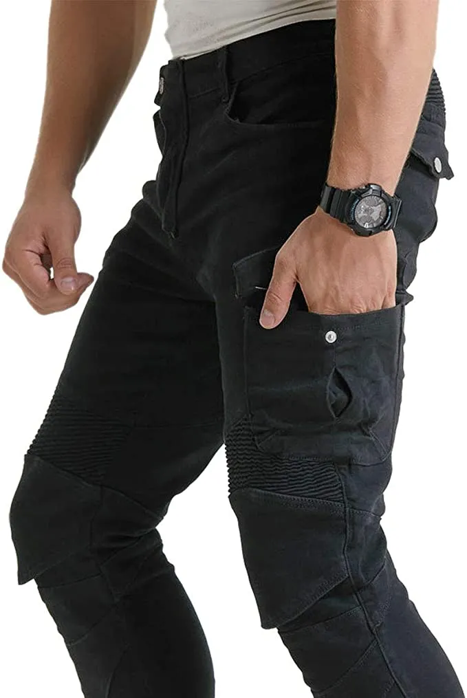 Motorcycle Riding Pants Denim Jeans Protect Pads Equipment