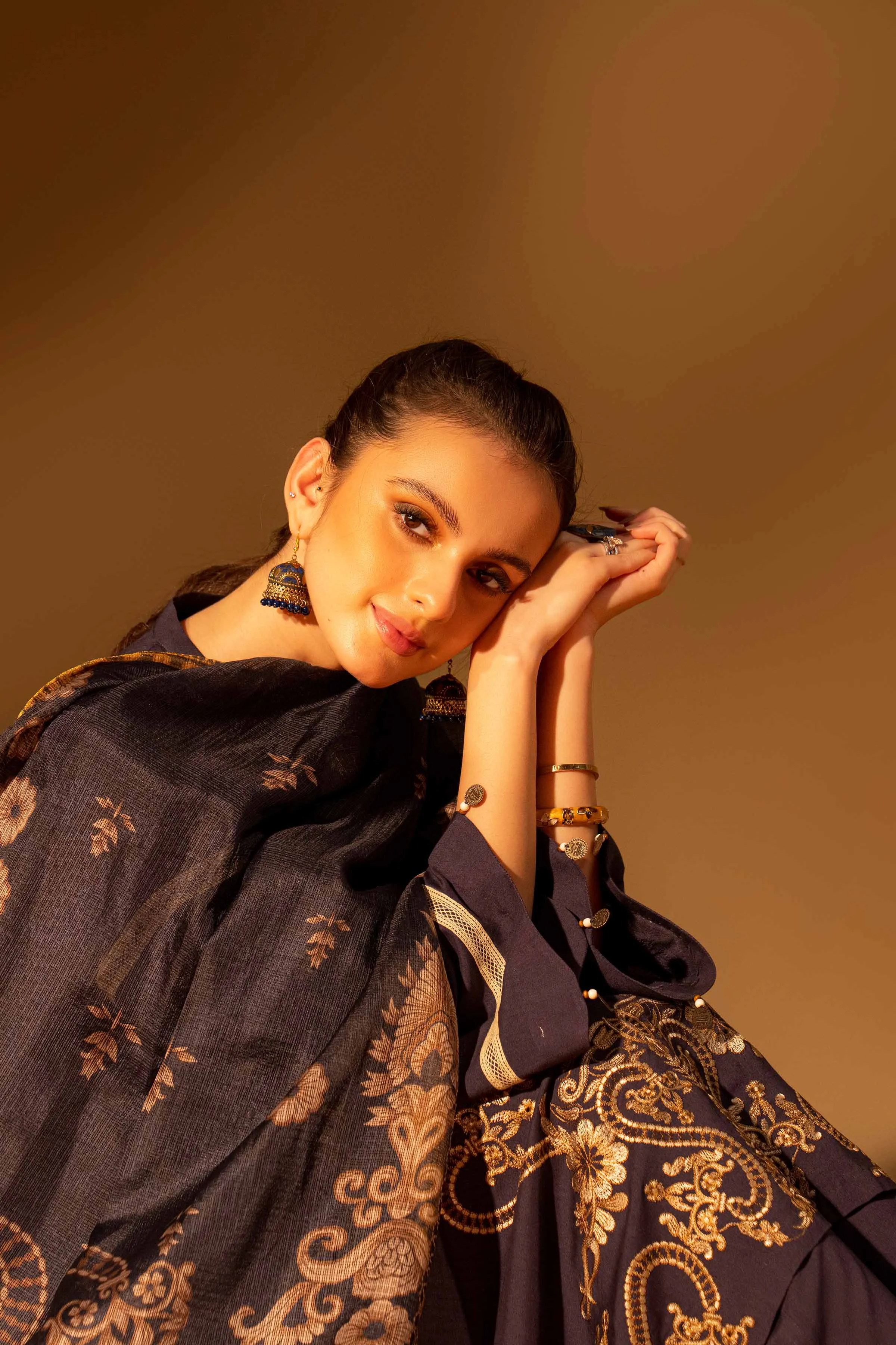 Nishat Linen Silk Collection – 3 Piece - Embroidered Suit - 42306463