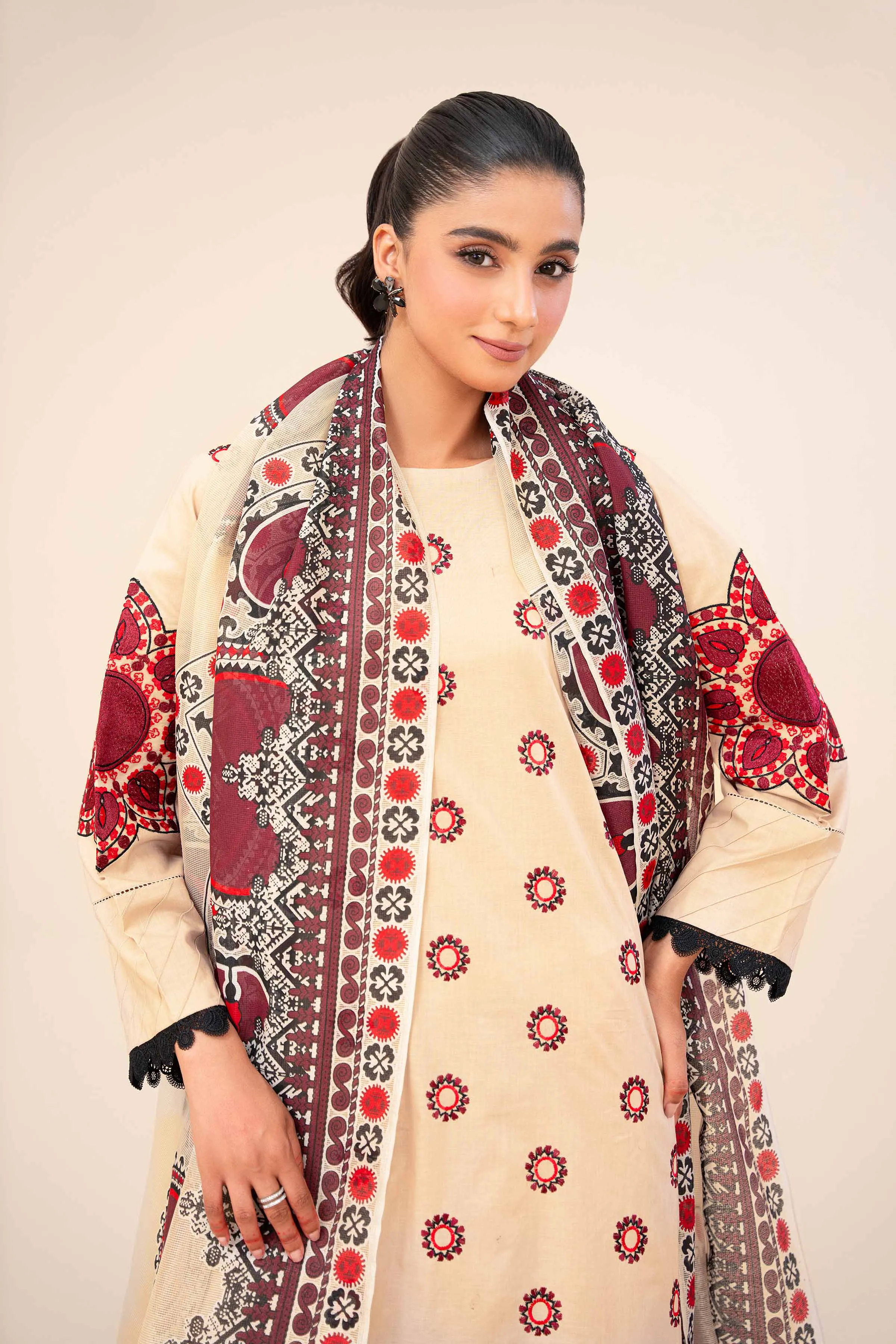 Nishat Linen Spring/Summer Lawn – 3 Piece - Printed Embroidered Suit - 42401646