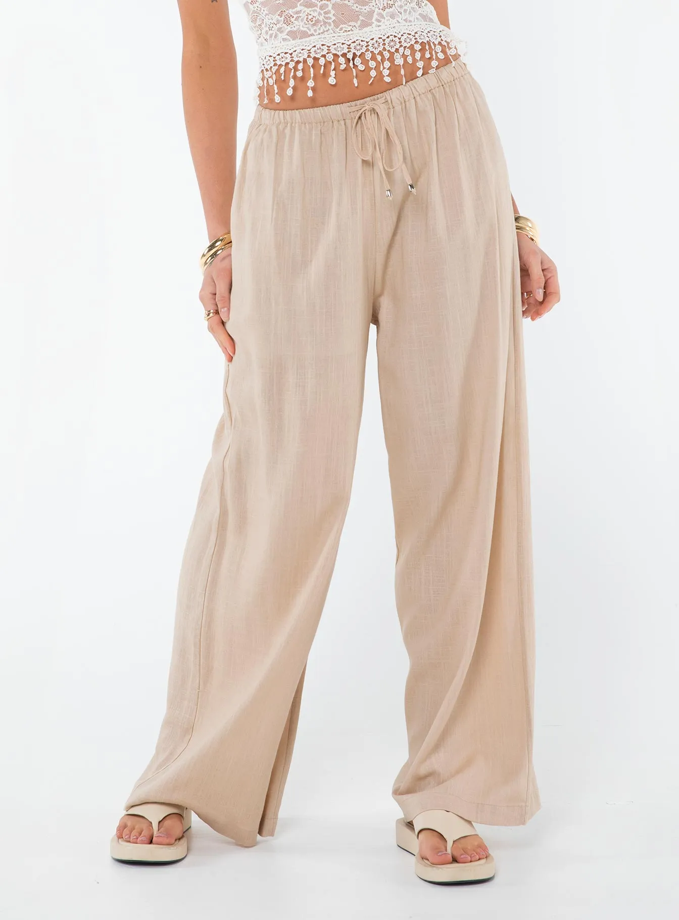 Ogilvie Linen Blend Pants Beige