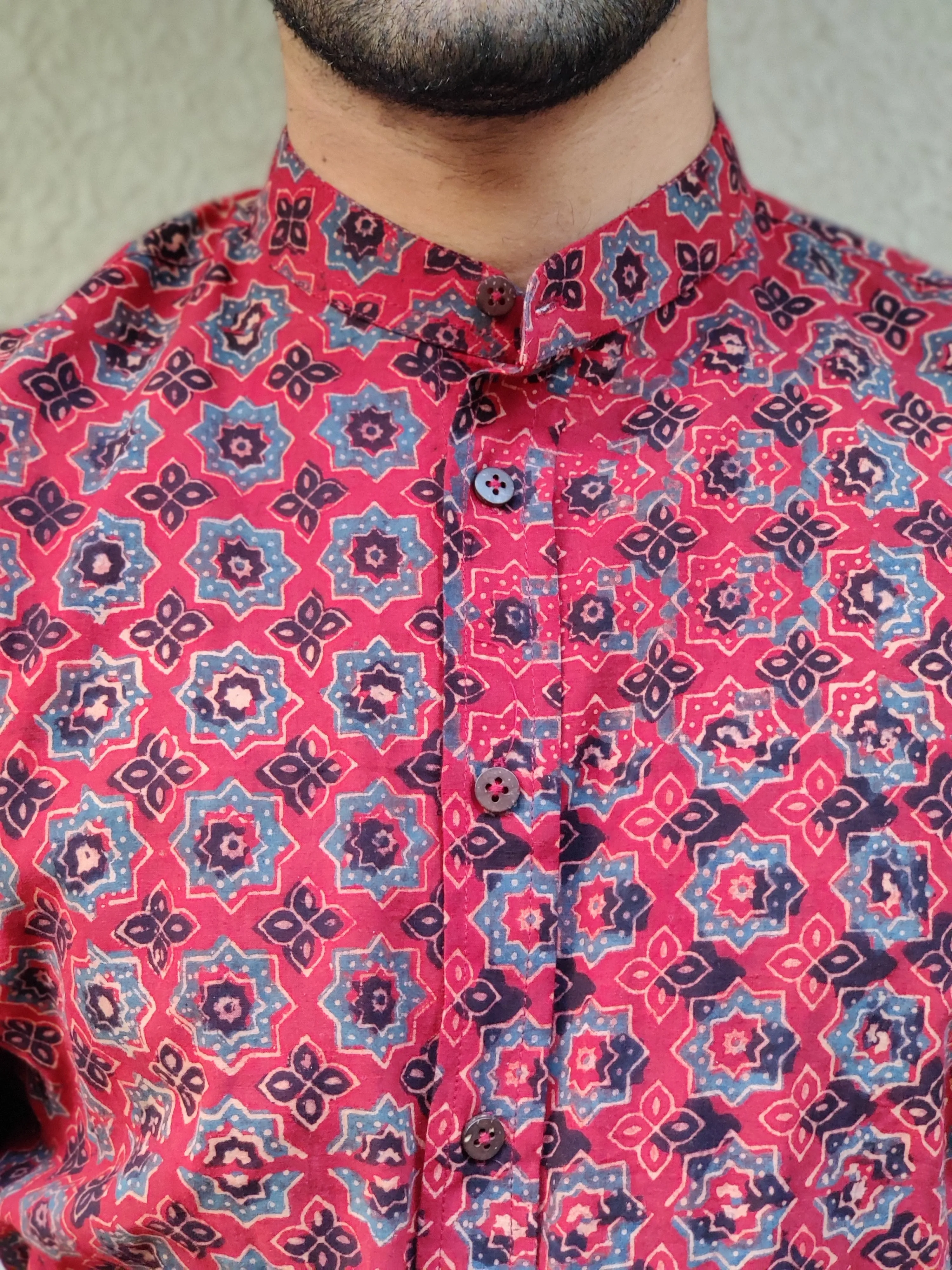 Pondy Ajrakh Shirt (Colours available)