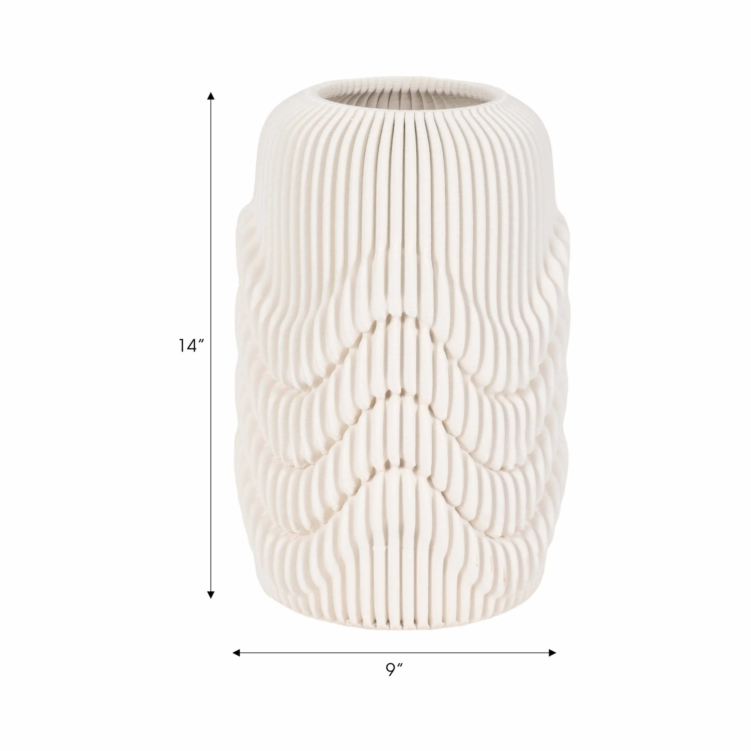 Providence 3D Printed Vase, Ivory