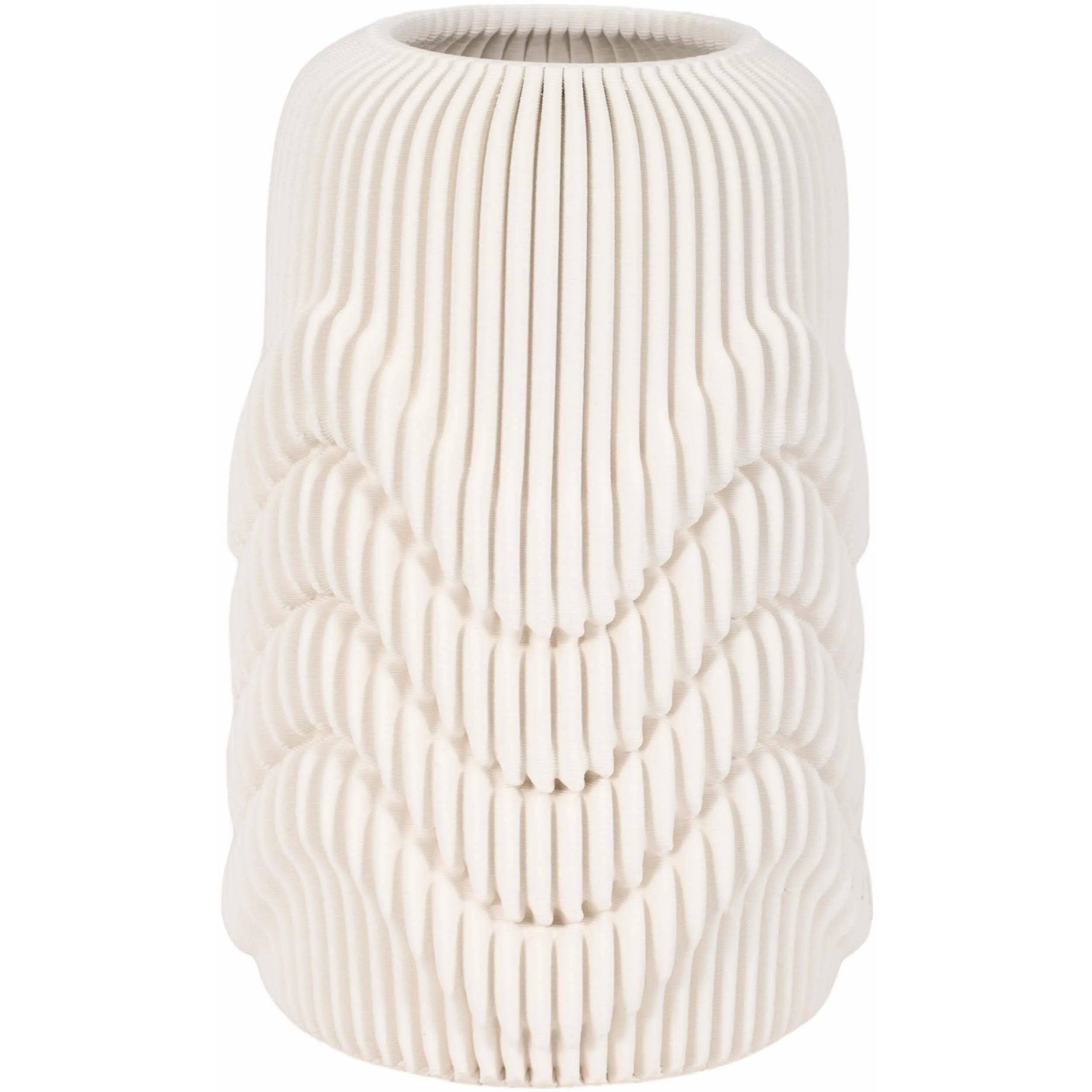 Providence 3D Printed Vase, Ivory