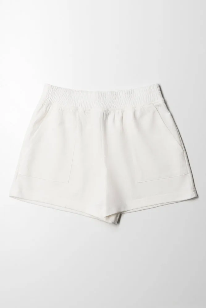 Pull On Shorts White Alyssum