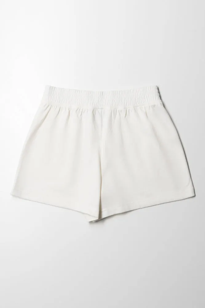 Pull On Shorts White Alyssum