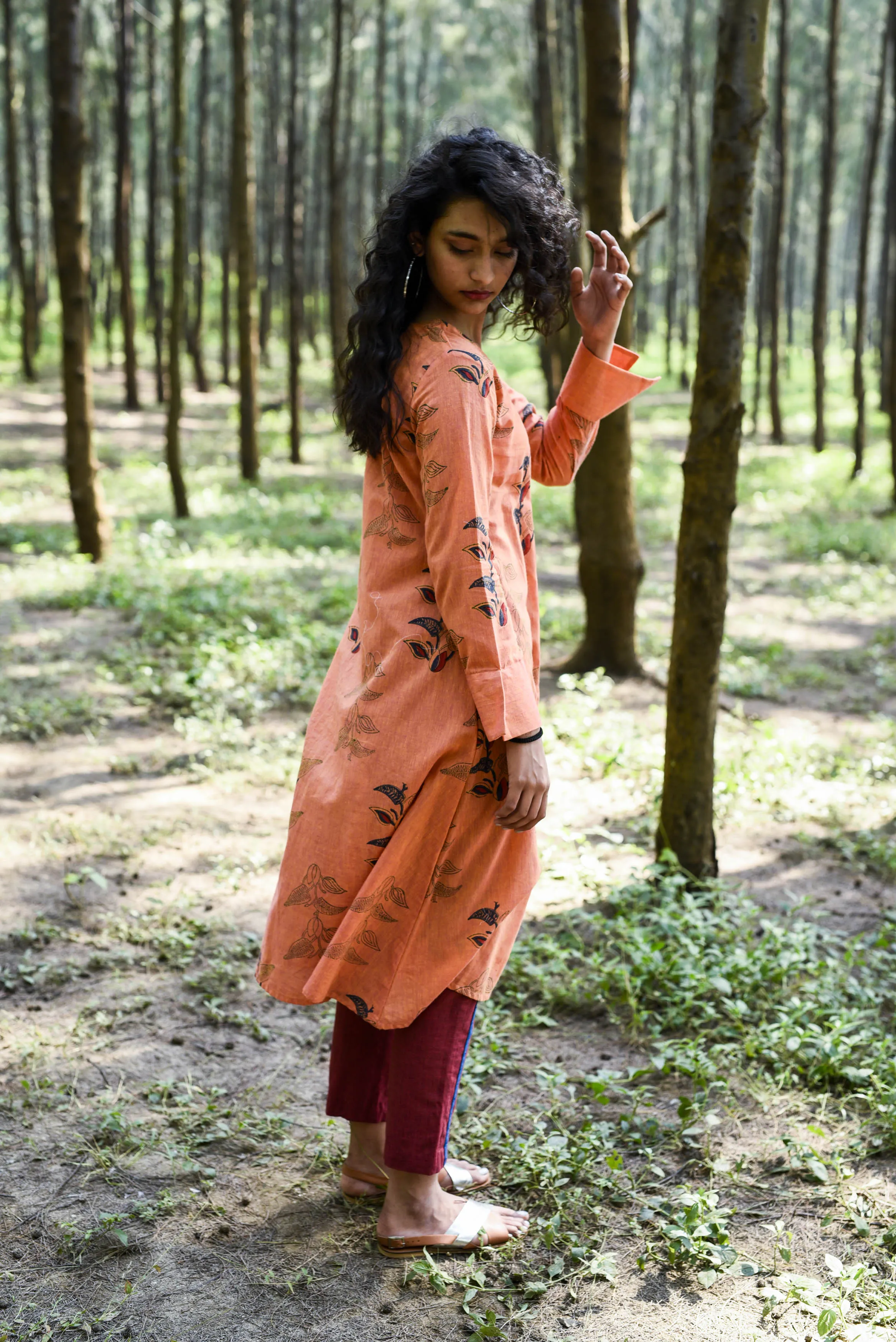 PUMPKIN ORANGE PARO KURTA