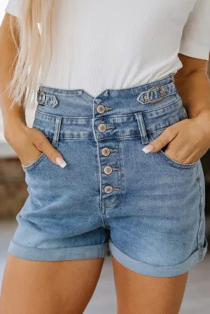 SALE - Garner Button Denim Shorts | Size 6