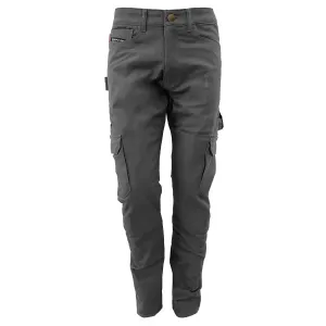 SALE Straight Leg Cargo Pants - Gray with Pads