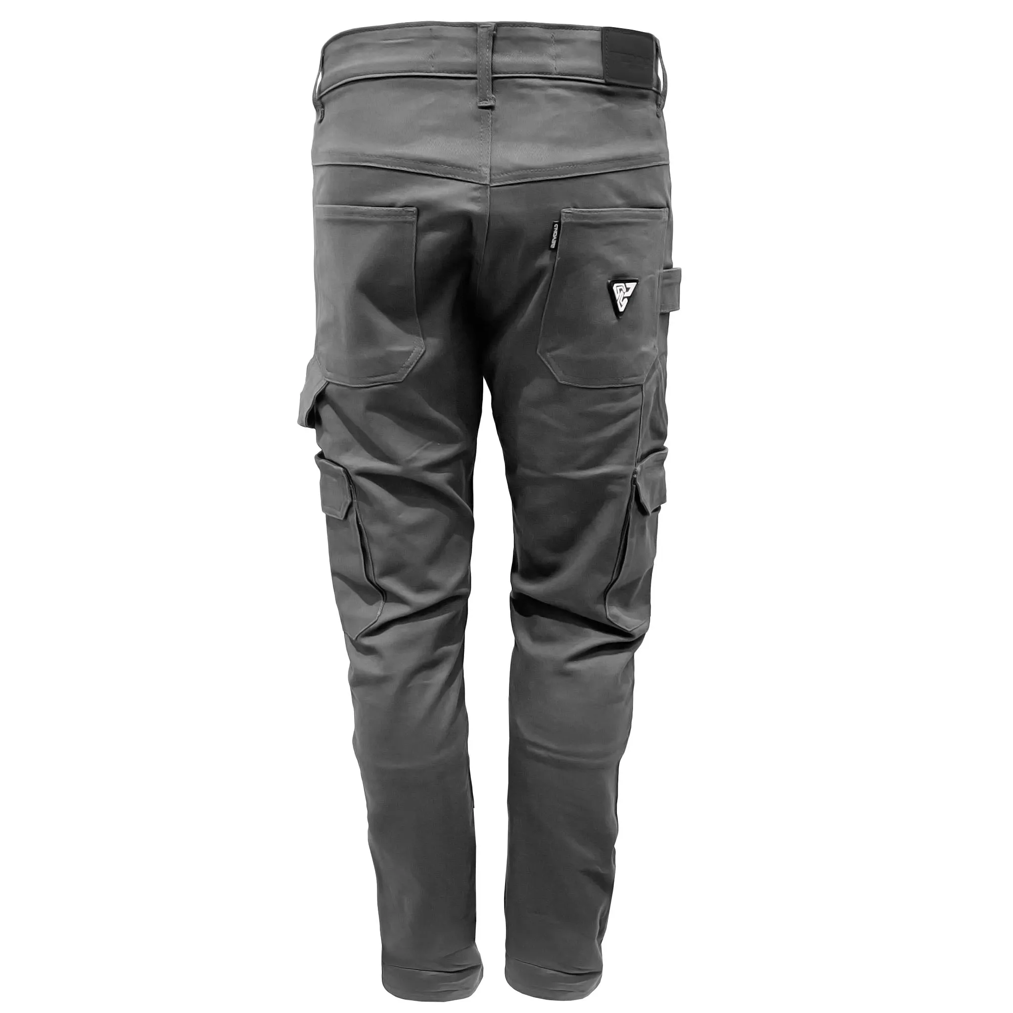 SALE Straight Leg Cargo Pants - Gray with Pads