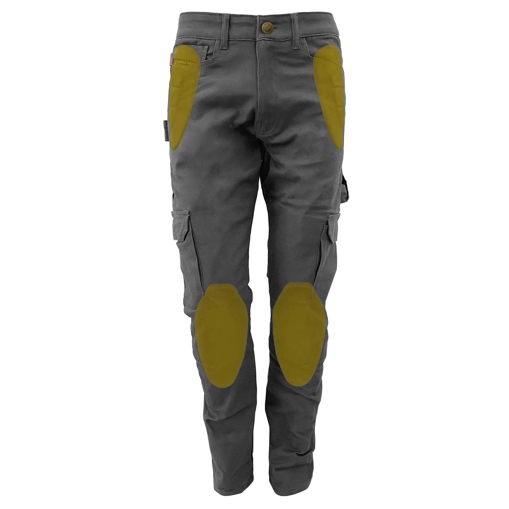 SALE Straight Leg Cargo Pants - Gray with Pads