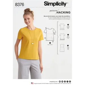 Simplicity Pattern 8376 Women’s Knit Top with Multiple Pieces for Design Hacking