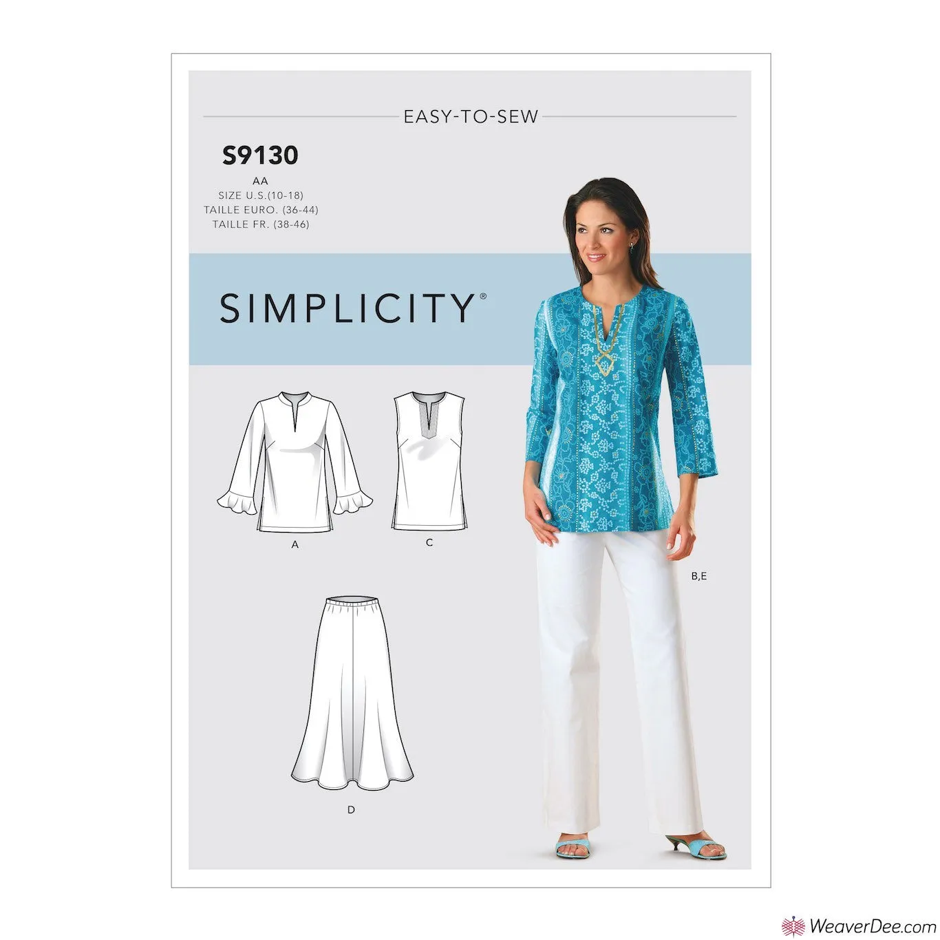 Simplicity Pattern S9130 Tops & Trousers (Misses' & Women's)