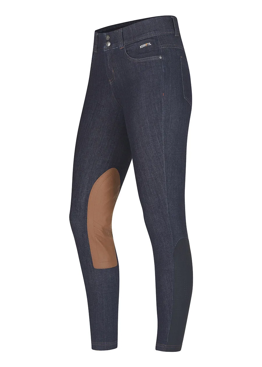 Stretch Denim Knee Patch Riding Breech