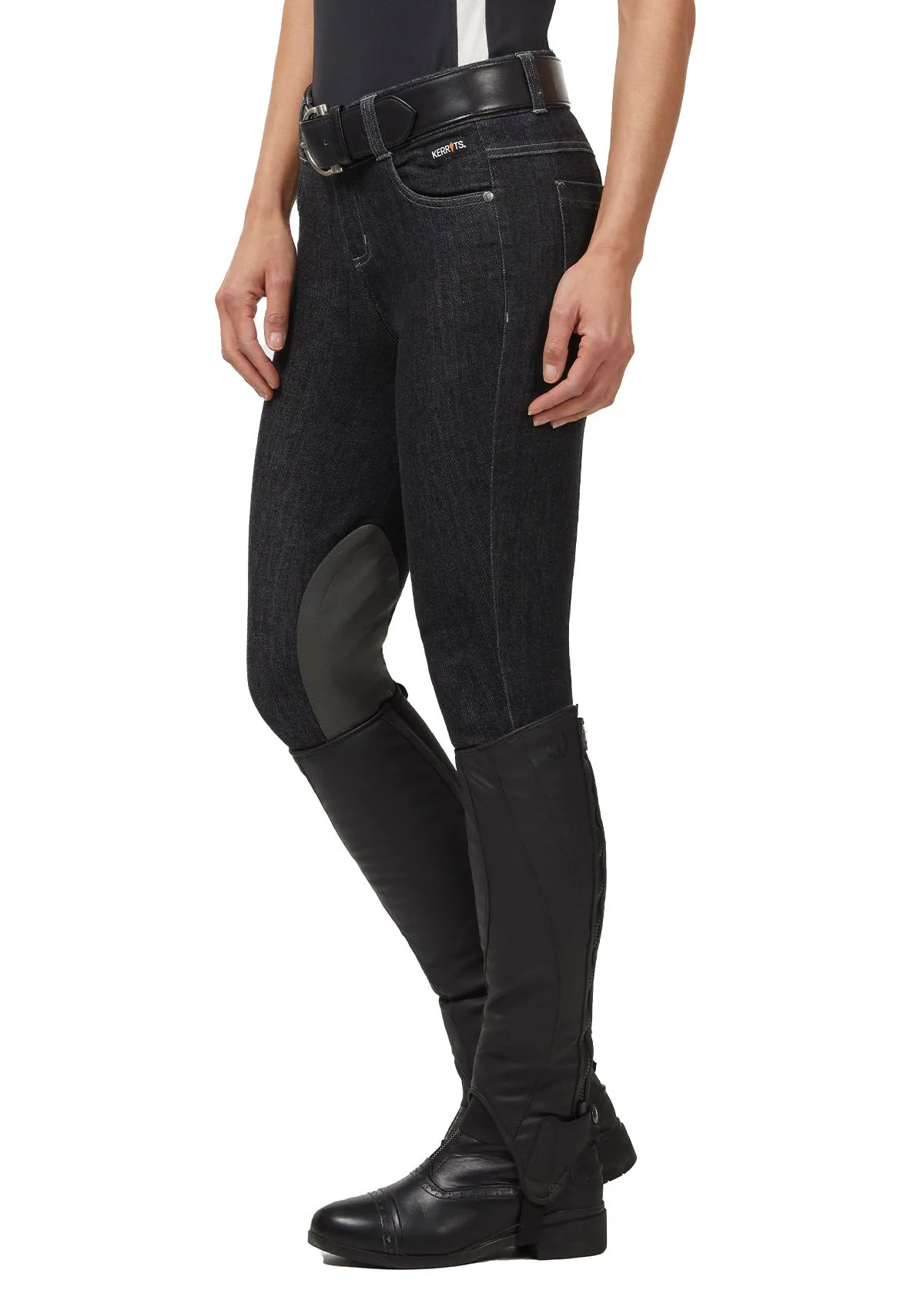 Stretch Denim Knee Patch Riding Breech