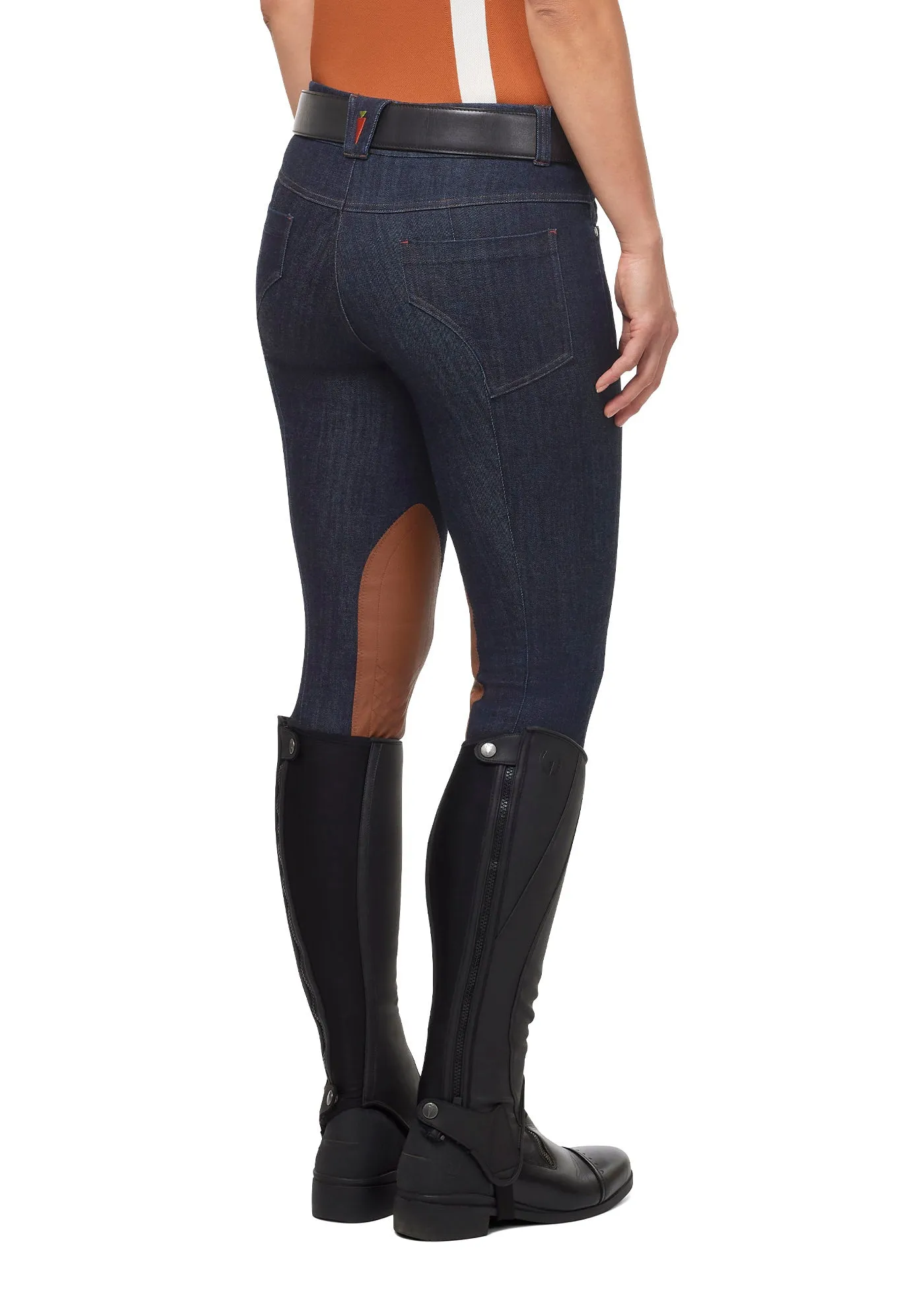 Stretch Denim Knee Patch Riding Breech