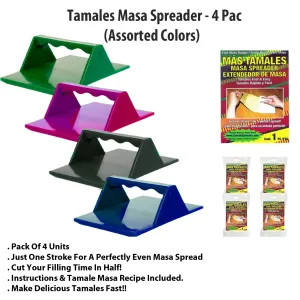 Tamales Masa Spreader - 4 Pack (Assorted Colors)