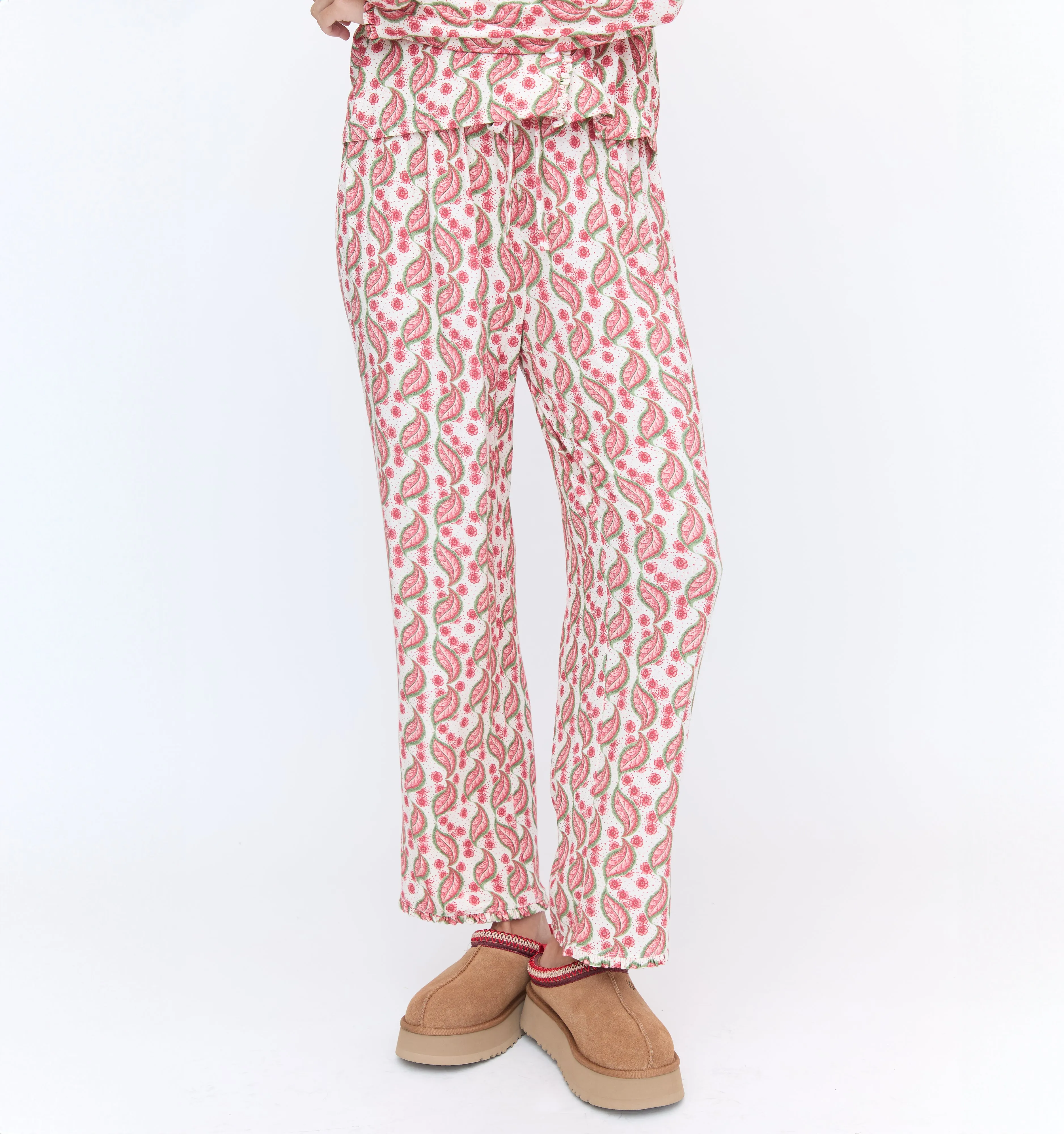 The Eleni Pajama Set - Birch Vine Stripe