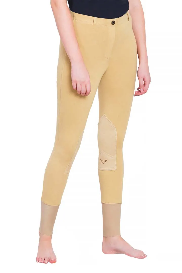 TuffRider Ladies Starter Lowrise Pull-On Knee Patch Breeches