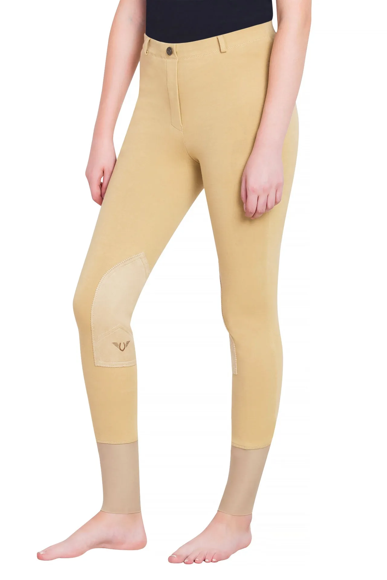 TuffRider Ladies Starter Lowrise Pull-On Knee Patch Breeches