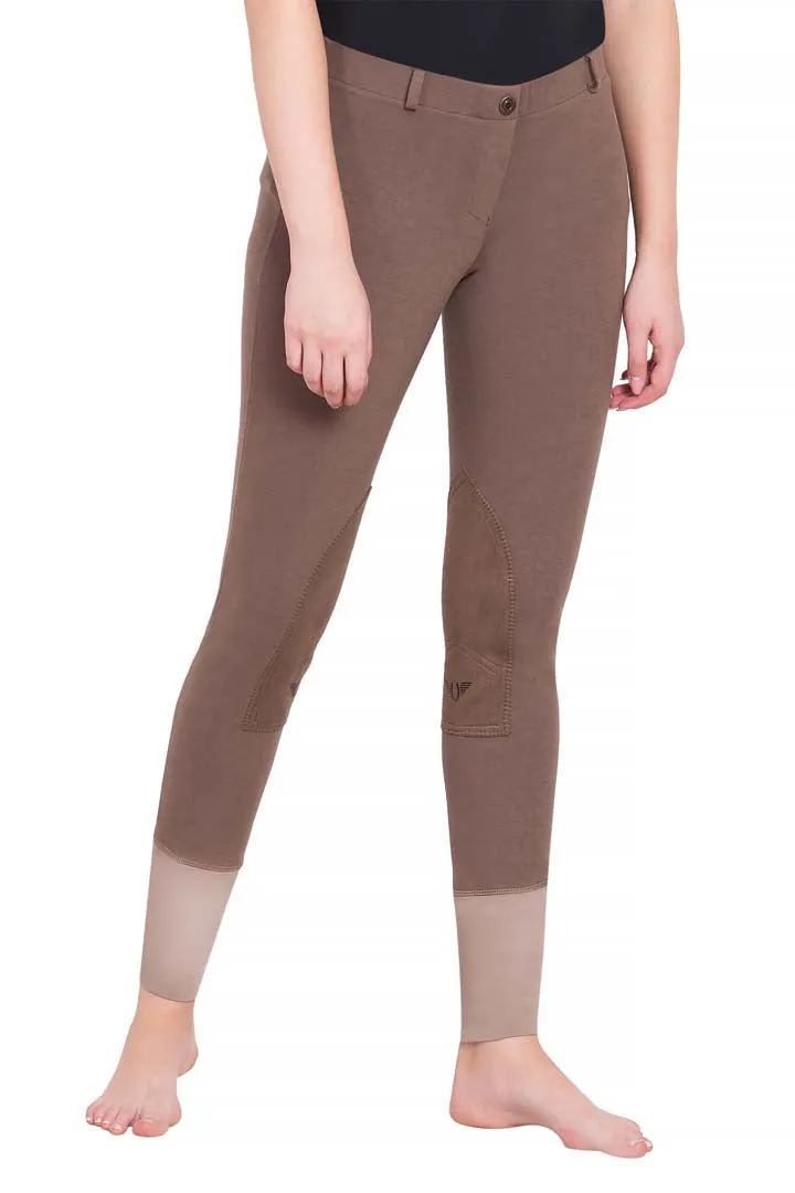 TuffRider Ladies Starter Lowrise Pull-On Knee Patch Breeches