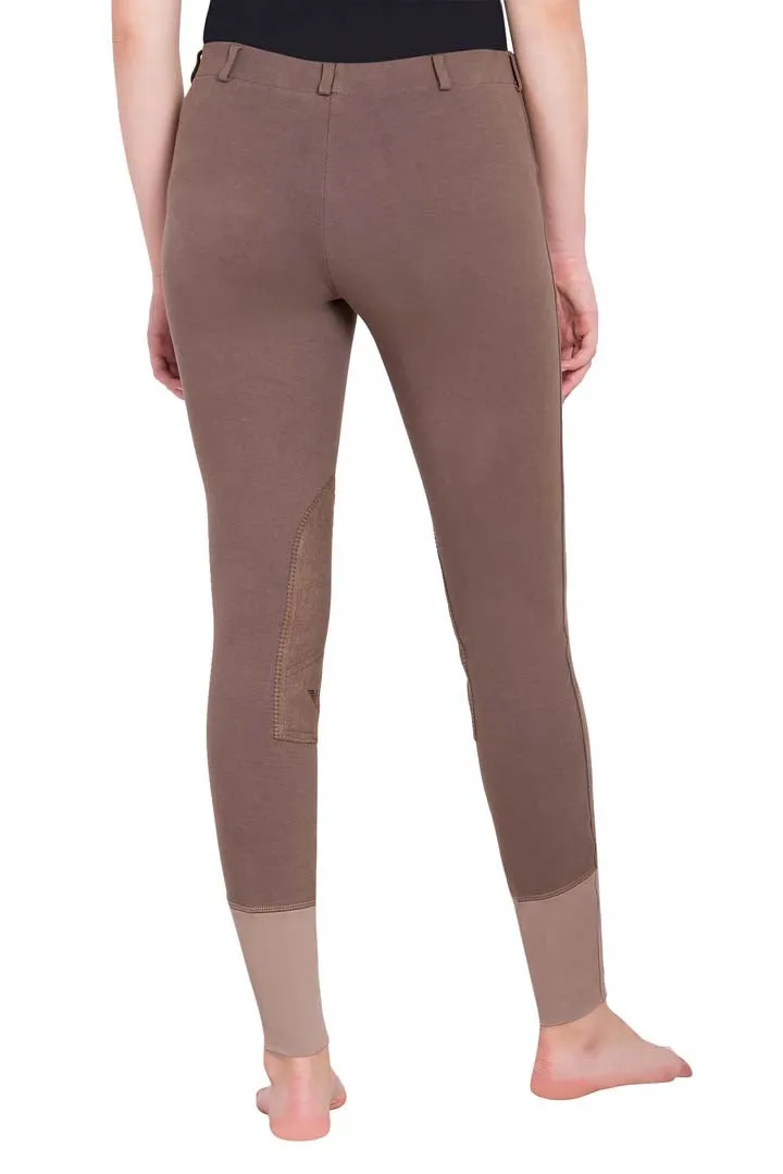 TuffRider Ladies Starter Lowrise Pull-On Knee Patch Breeches