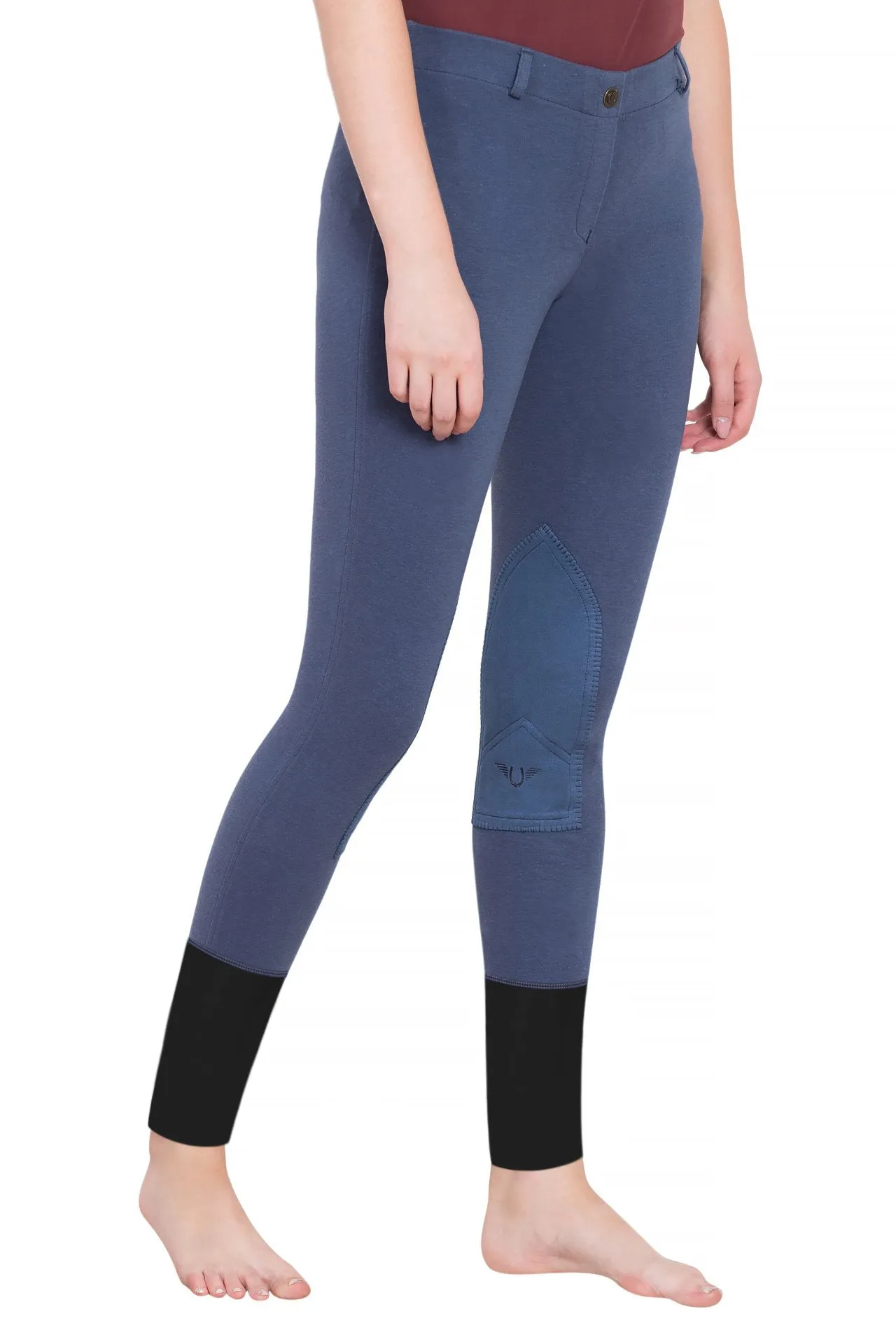 TuffRider Ladies Starter Lowrise Pull-On Knee Patch Breeches