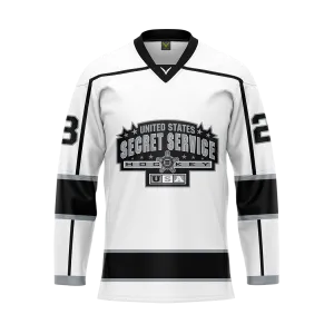 US Secret Service White Tackle Twill Jersey