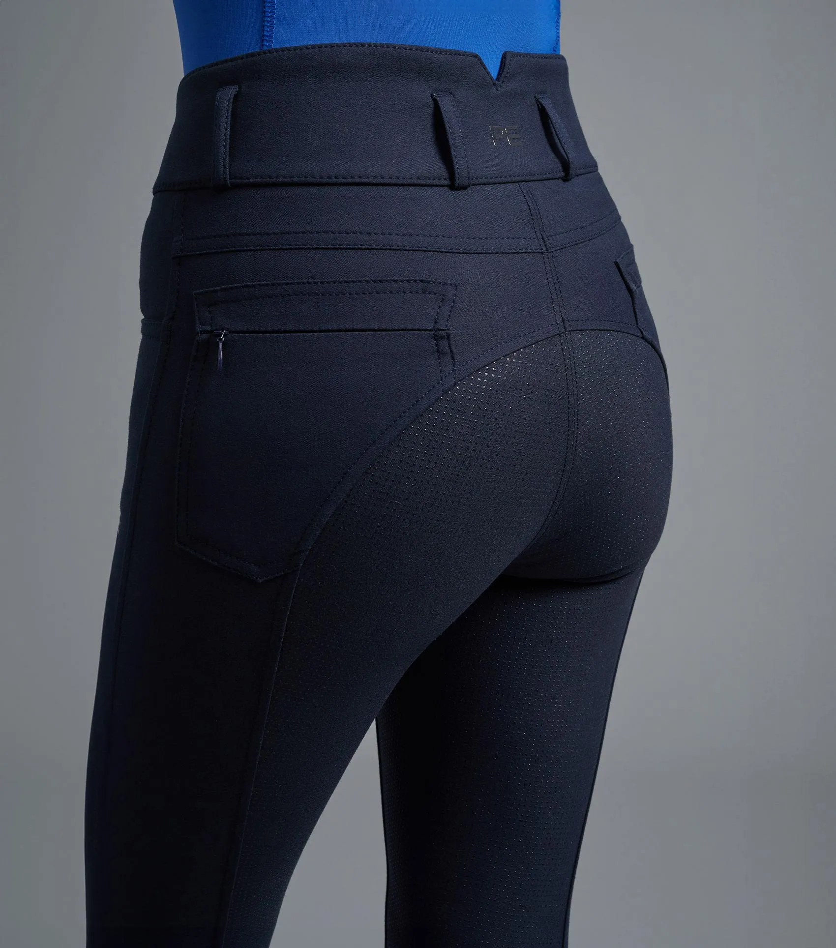 Virtue Ladies Full Seat Gel Riding Breeches Navy