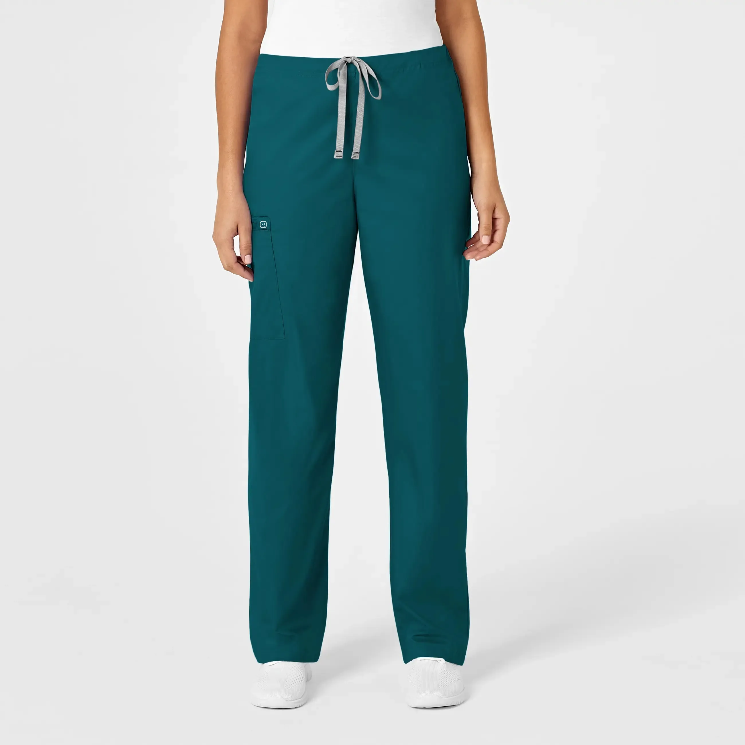 Wink Unisex Drawstring Cargo Scrub Pant - Caribbean Blue