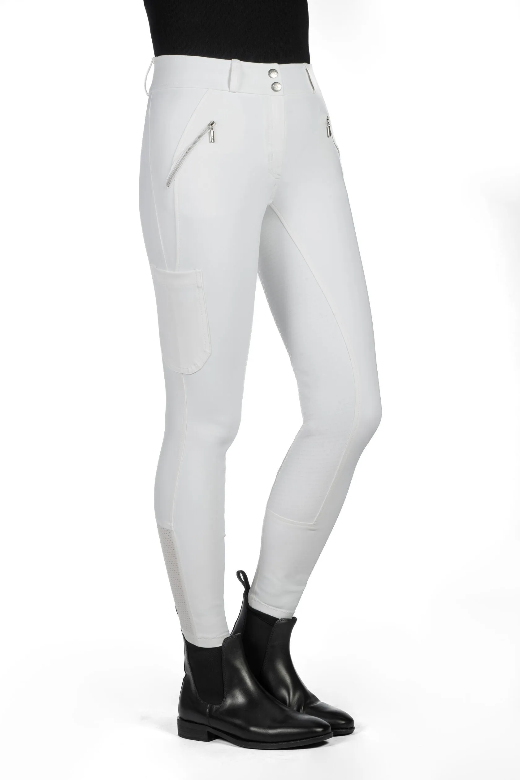 Women's High Waist Riding Breeches Lia with Full Silicone Seat