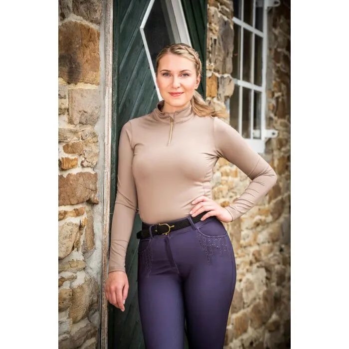 Women´s Riding Breeches Lavender Bay with Full Silicone Seat