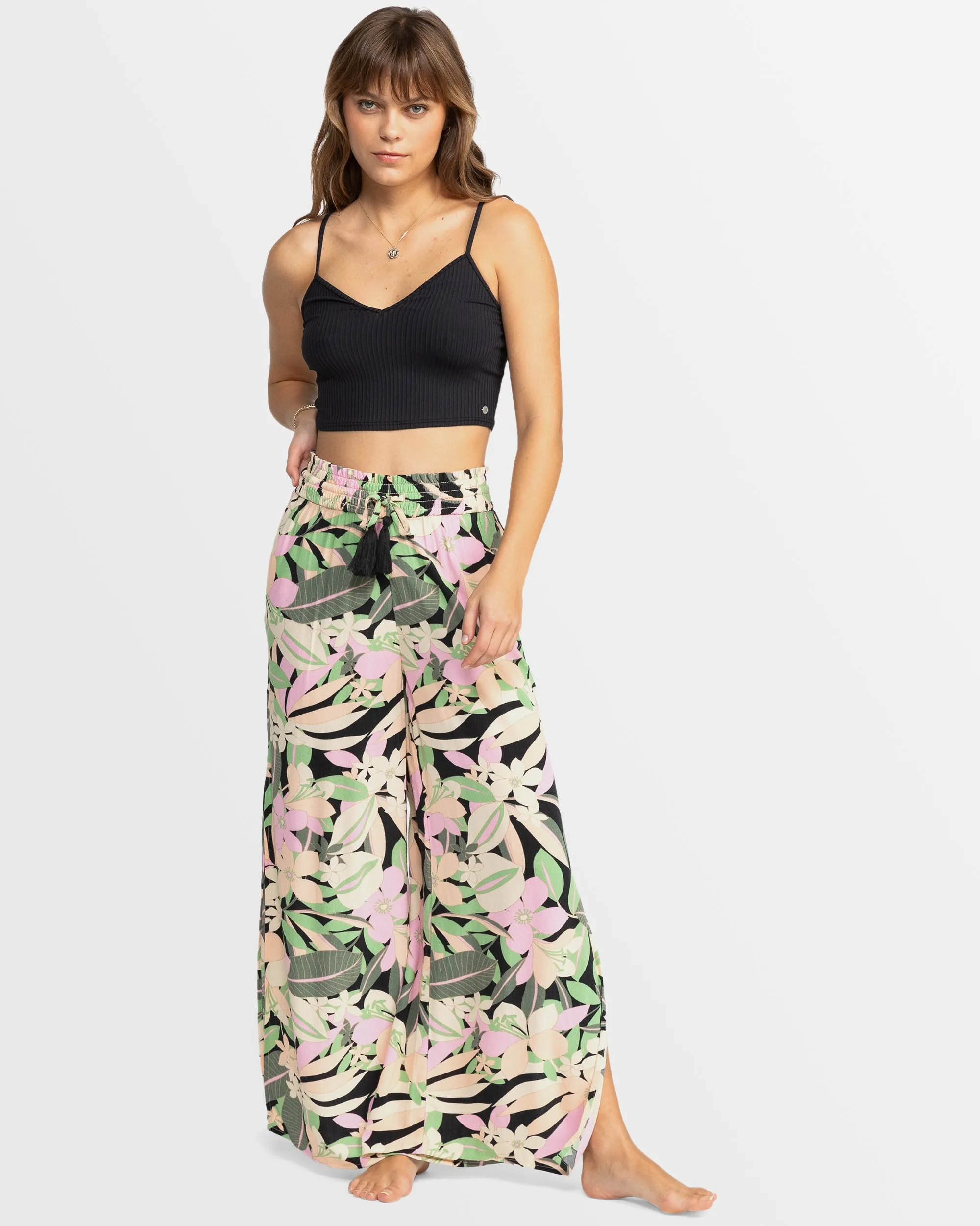 Womens Tropical Rhythm Long Length Beach Trousers