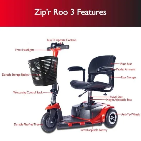 Zip'r Roo 3-Wheel Mobility Scooter